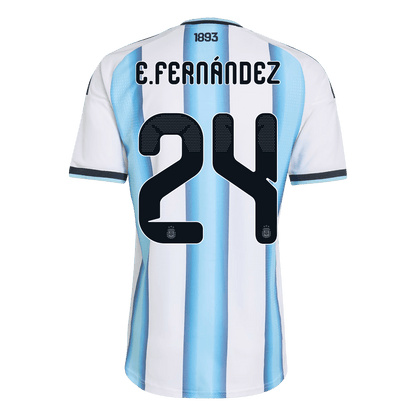 E. FERNANDEZ #24 Argentinië Spelersversie thuisshirt WK Voetbal 2026 - slim fit