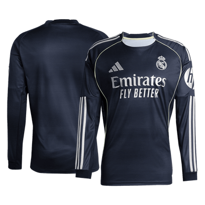 Heren Real Madrid Uit Lange Mouwen Voetbalshirt 2025/26 - close-up