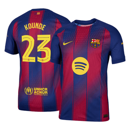 KOUNDE #23 Barcelona Thuis Spelersversie Voetbalshirt 2025/26 - UCL - Slim Fit