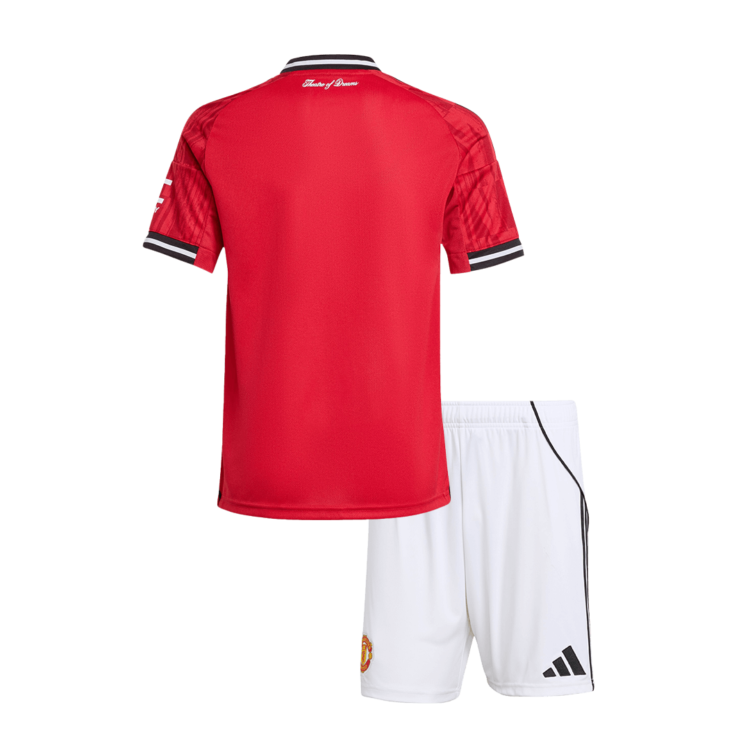 Kinder Manchester United Thuis Tenue 2025/26 - achterkant