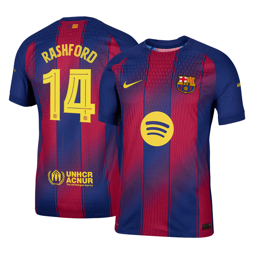 RASHFORD #14 Barcelona Thuis Spelersversie Voetbalshirt 2025/26 - UCL - Slim Fit