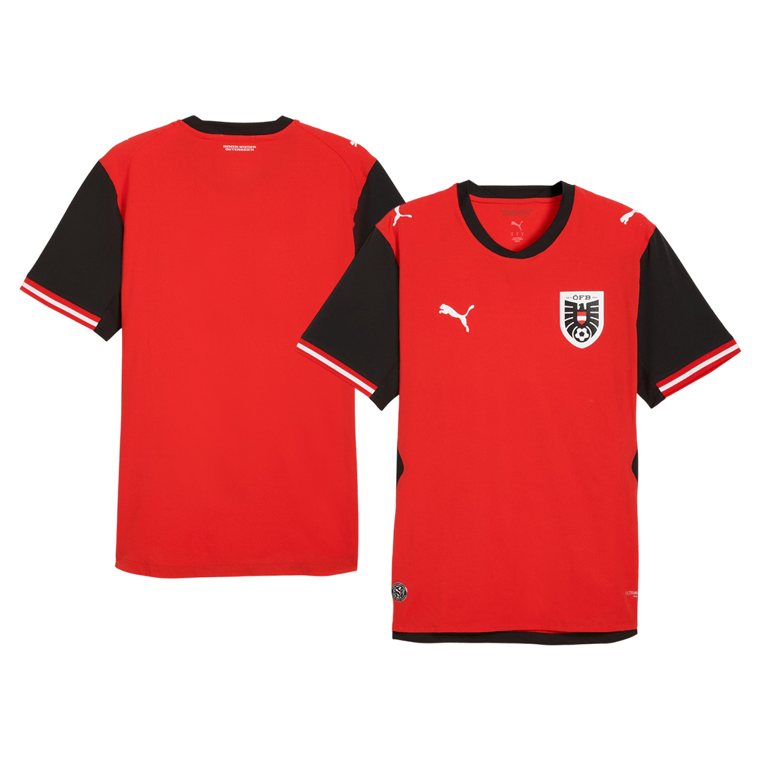 Oostenrijk Thuis Spelersversie Voetbalshirt WK Voetbal 2026 - Slim Fit - achterkant