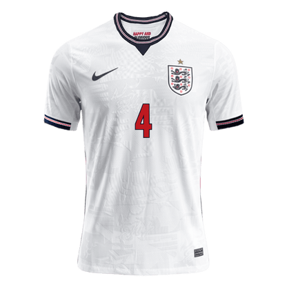 RICE #4 Engeland Thuis Spelersversie Voetbalshirt WK Voetbal 2026 - Slim Fit - extra