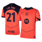 F.DE JONG #21 Heren Barcelona derdeshirt 2025/26 - UCL