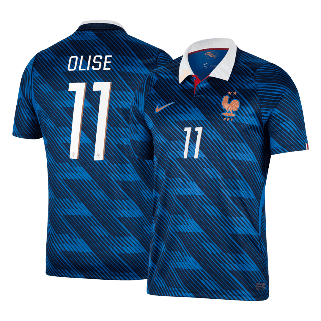 OLISE #11 Heren Frankrijk Thuis Voetbalshirt WK Voetbal 2026 - voorkant