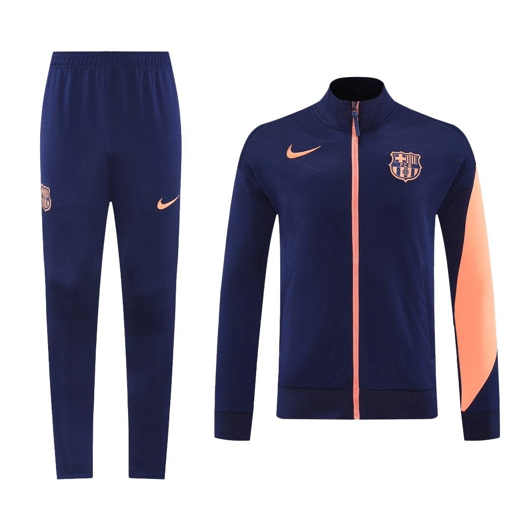 Barcelona Trainingsjack Set(Jas+Broek) 2025/26 Navy&Orange football shirt
