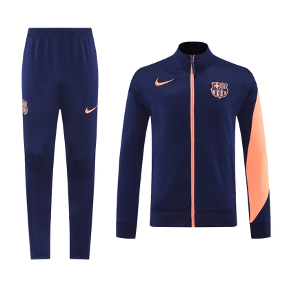 Barcelona Trainingsjack Set(Jas+Broek) 2025/26 Navy&Orange football shirt