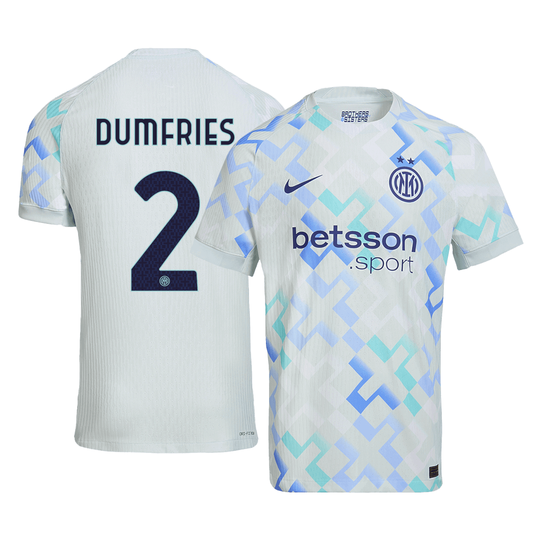 DUMFRIES #2 Inter Milan Uit Spelersversie Voetbalshirt 2025/26 - Slim Fit