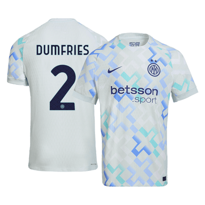 DUMFRIES #2 Inter Milan Uit Spelersversie Voetbalshirt 2025/26 - Slim Fit
