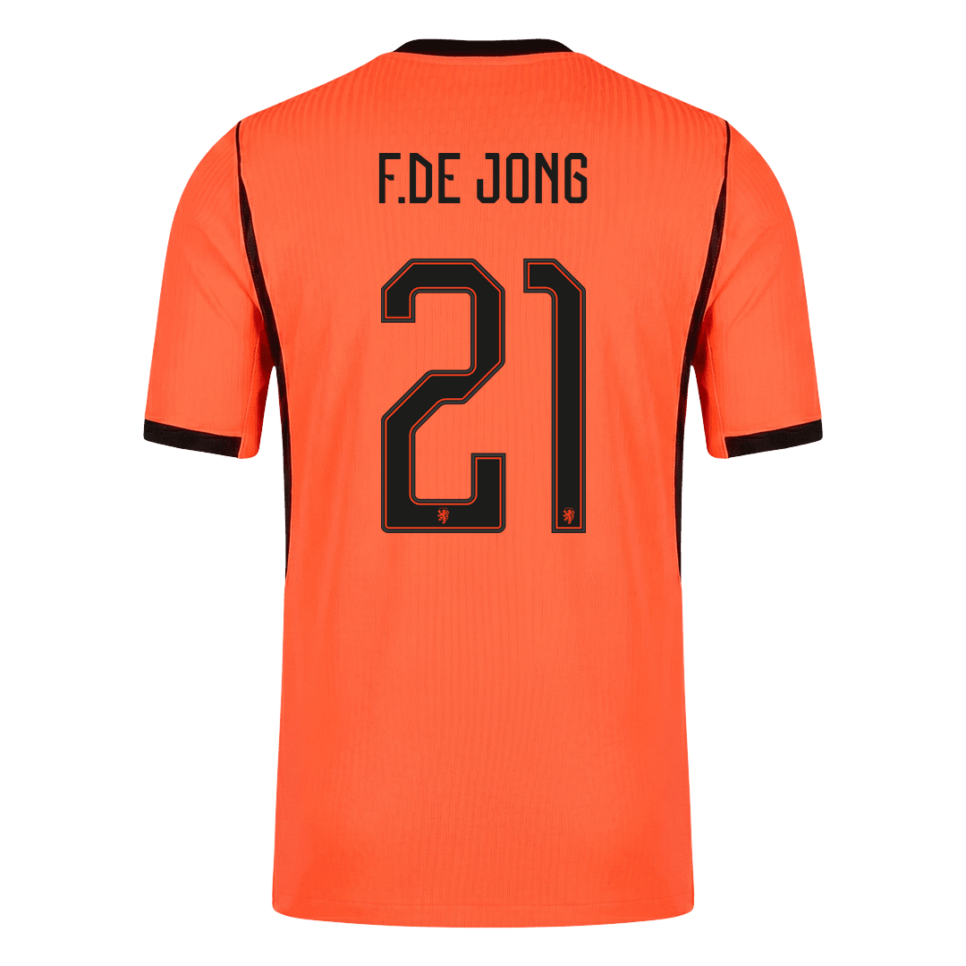 F.DE JONG #21 Nederland Spelersversie thuisshirt WK Voetbal 2026 - slim fit