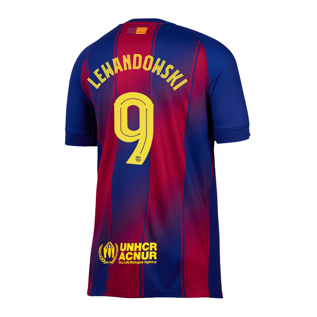 LEWANDOWSKI #9 Heren Barcelona Thuis Voetbalshirt 2025/26 - UCL [PREMIUM] - zijkant
