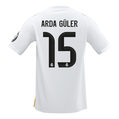 ARDA GÜLER #15 Heren Real Madrid Thuis Voetbalshirt 2025/26 - achterkant
