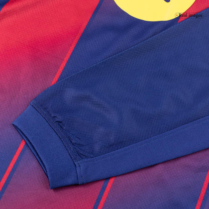 Heren Barcelona Thuis Lange Mouwen Voetbalshirt 2025/26 - close-up