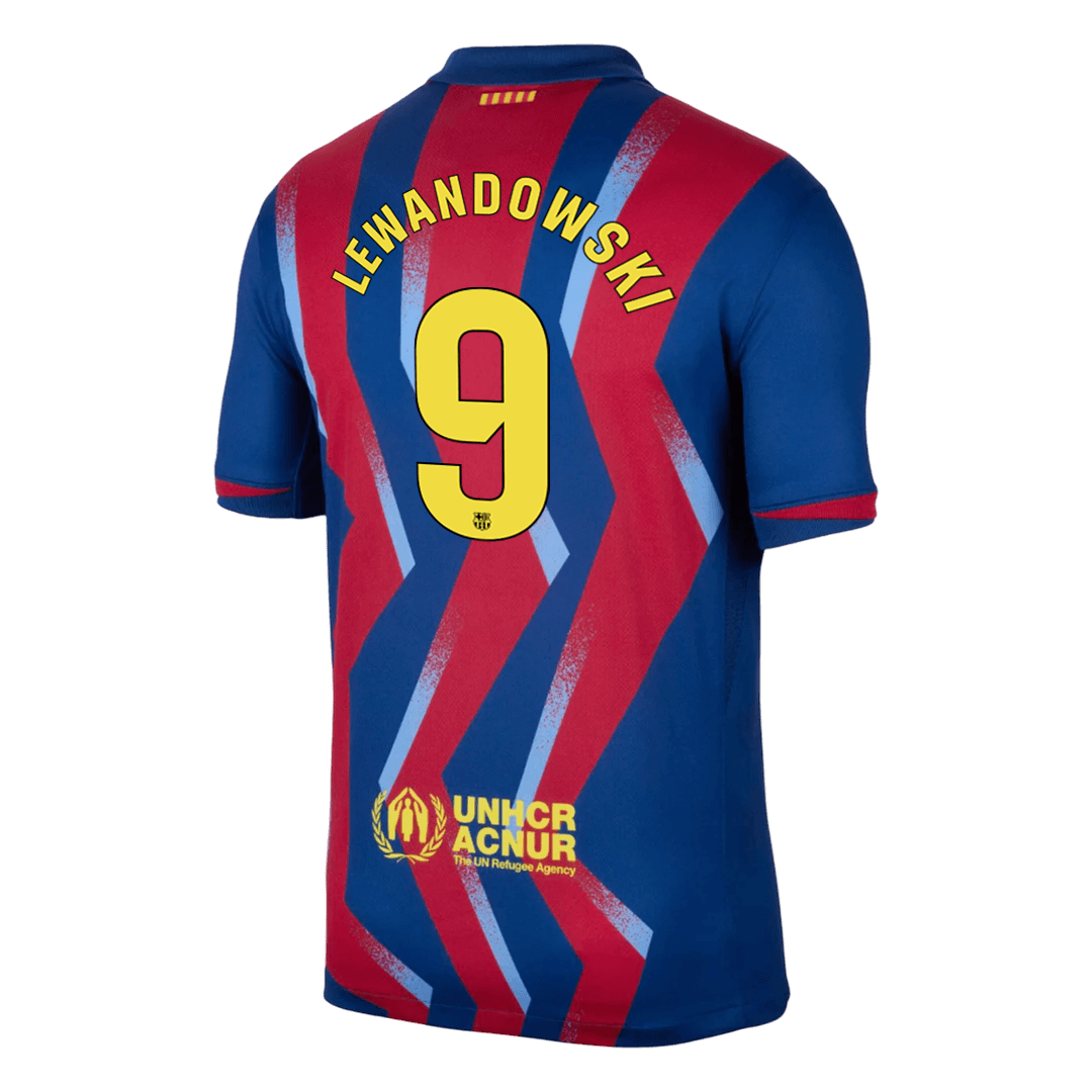 LEWANDOWSKI #9 Heren Barcelona Vierde Uitshirt Voetbalshirt 2025/26 - detail