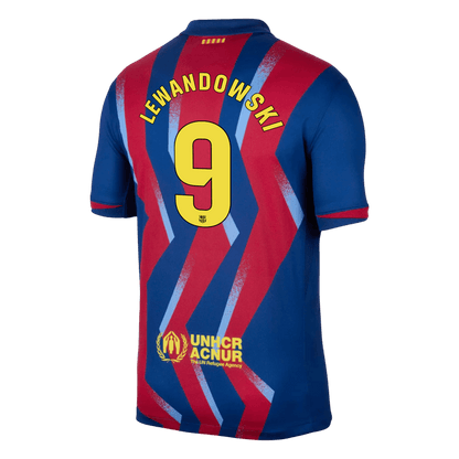 LEWANDOWSKI #9 Heren Barcelona Vierde Uitshirt Voetbalshirt 2025/26 - detail