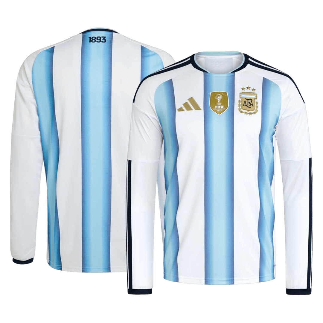 Heren Argentinië Thuis Lange Mouwen Voetbalshirt WK Voetbal 2026 - achterkant