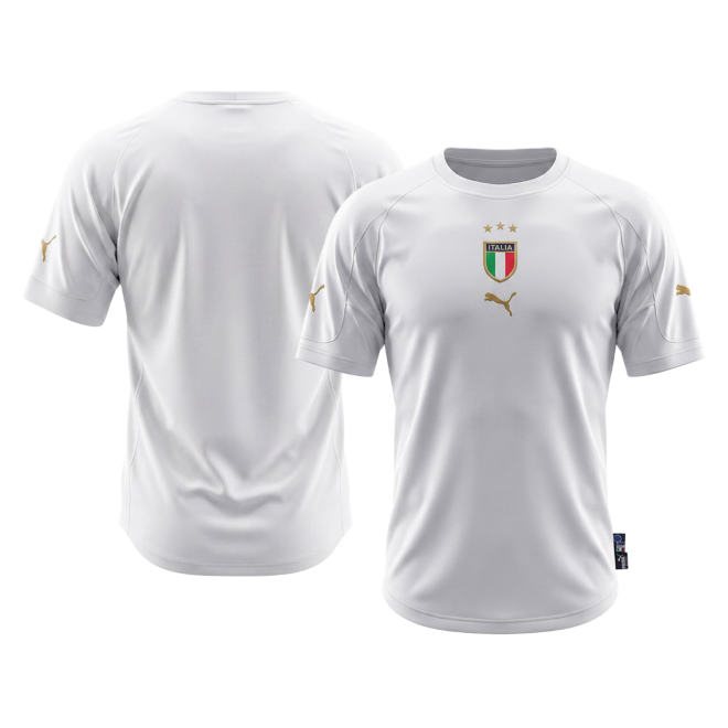 Retro Italië Uit Voetbalshirt 2004 - detail