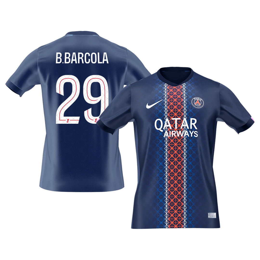 B.BARCOLA #29 Heren PSG Thuis Voetbalshirt 2025/26 [PREMIUM]