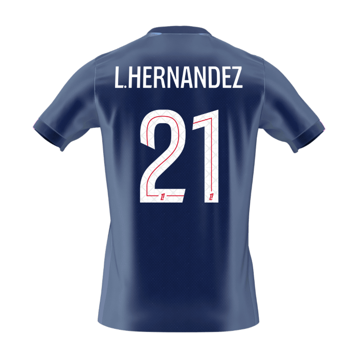 L.HERNANDEZ #21 Heren PSG Thuis Voetbalshirt 2025/26 [PREMIUM] - extra