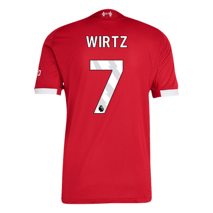 WIRTZ #7 Liverpool Thuis Spelersversie Voetbalshirt 2025/26 - Slim Fit - achterkant