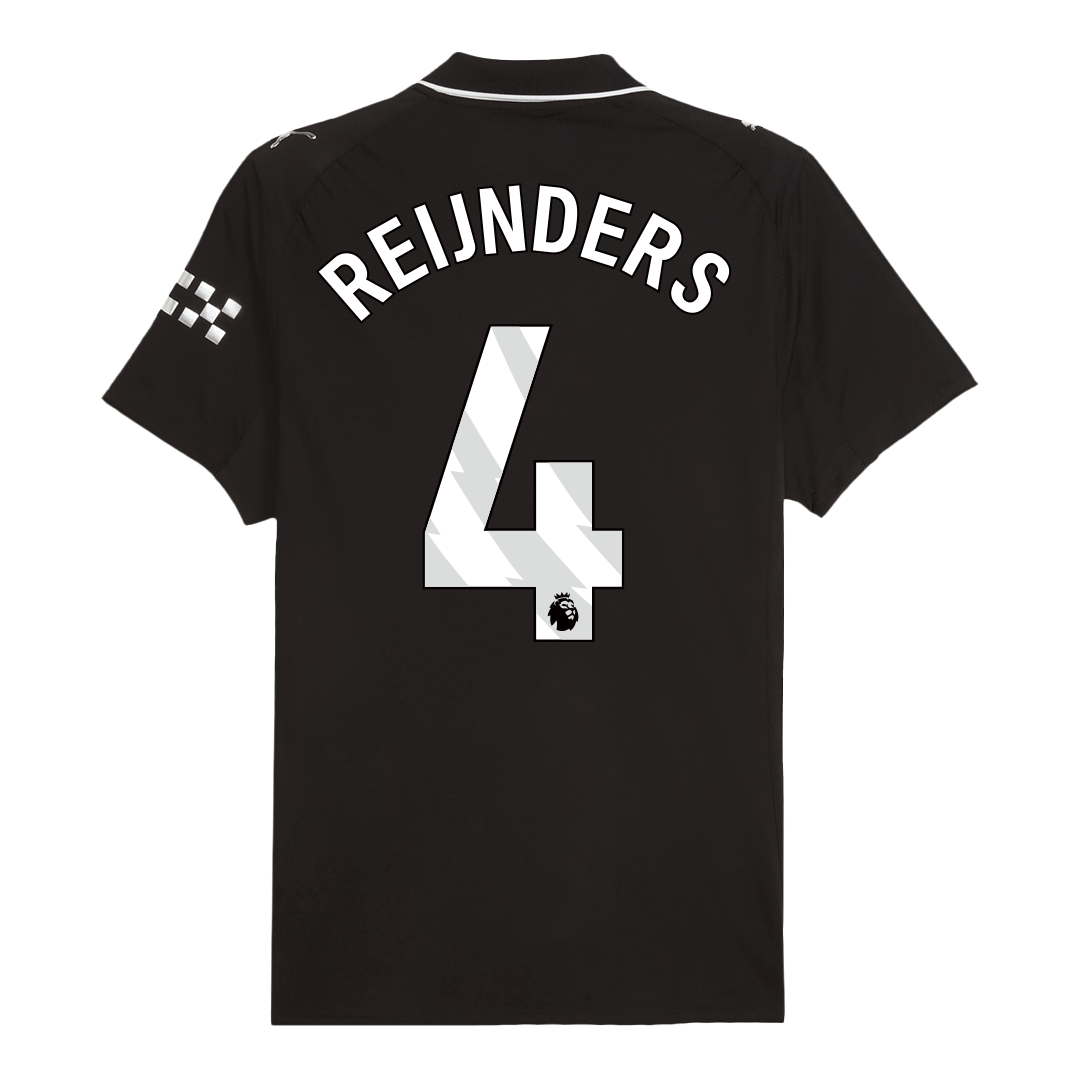 REIJNDERS #4 Manchester City Uit Spelersversie Voetbalshirt 2025/26 - Slim Fit - detail