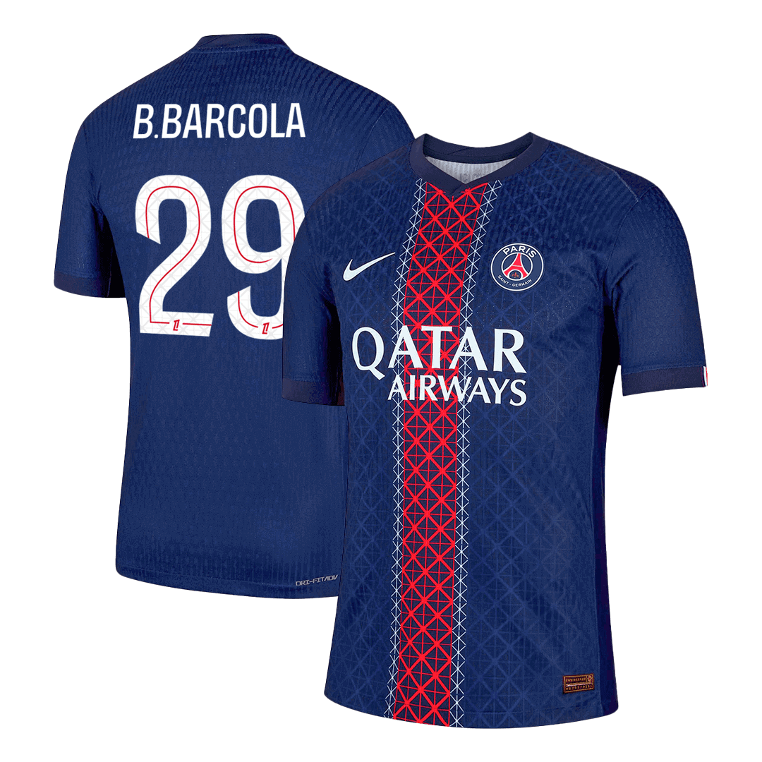 B.BARCOLA #29 PSG Thuis Spelersversie Voetbalshirt 2025/26 - Slim Fit