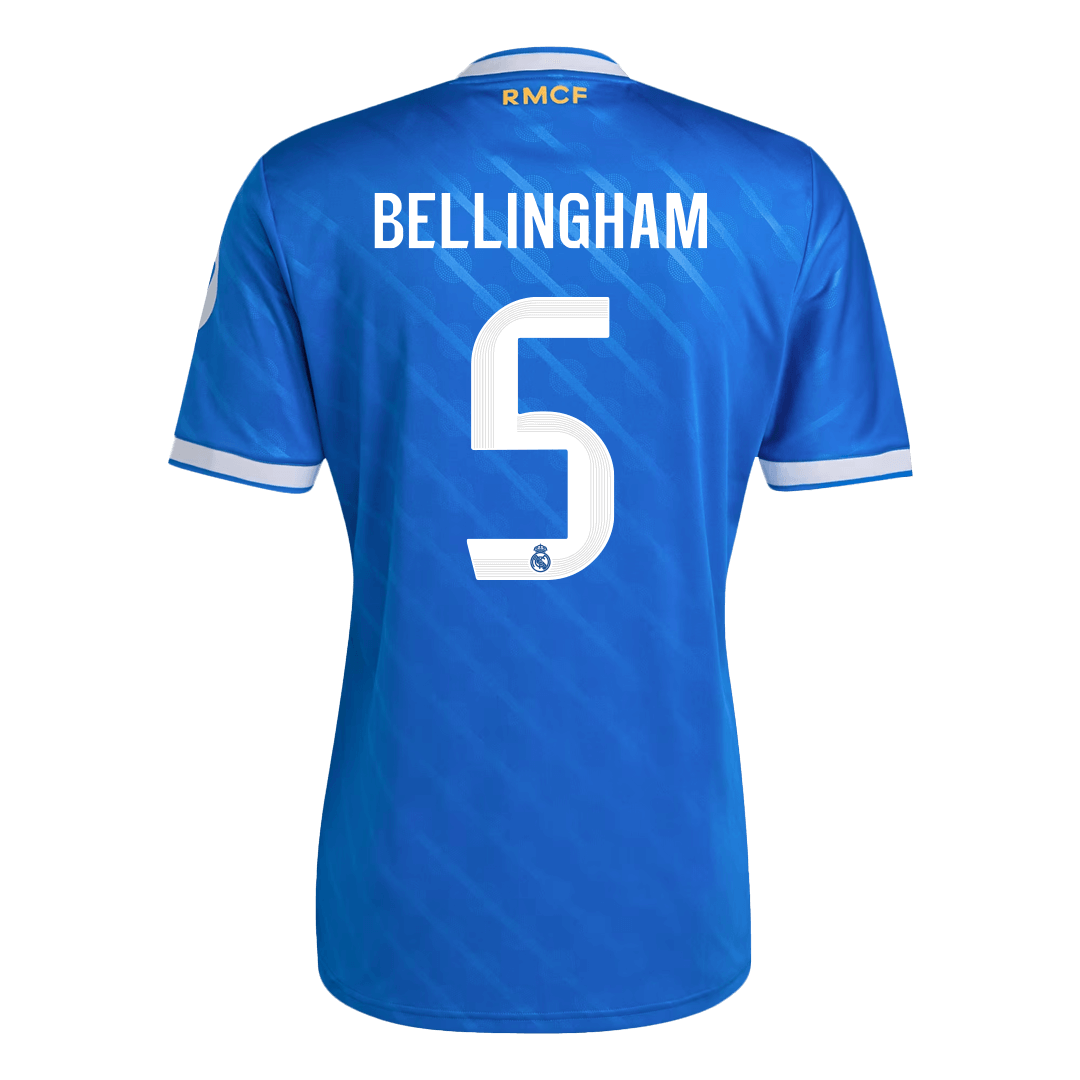 BELLINGHAM #5 Heren Real Madrid Derde Voetbalshirt 2025/26 - detail