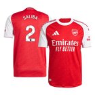 SALIBA #2 Maillot de Foot Domicile Arsenal Version Joueur 2025/26 - Coupe Slim