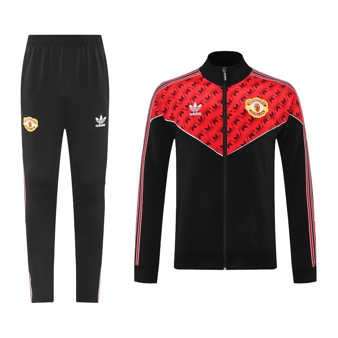 Manchester United Trainingsjack Set(Jas+Broek) 2025/26 Red&Black football shirt