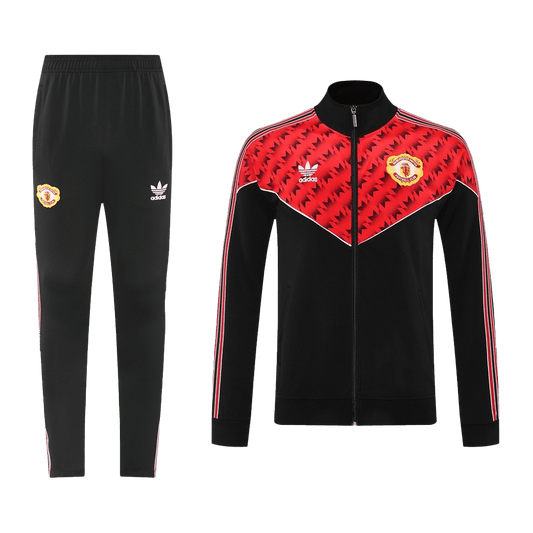 Manchester United Trainingsjack Set(Jas+Broek) 2025/26 Red&Black football shirt