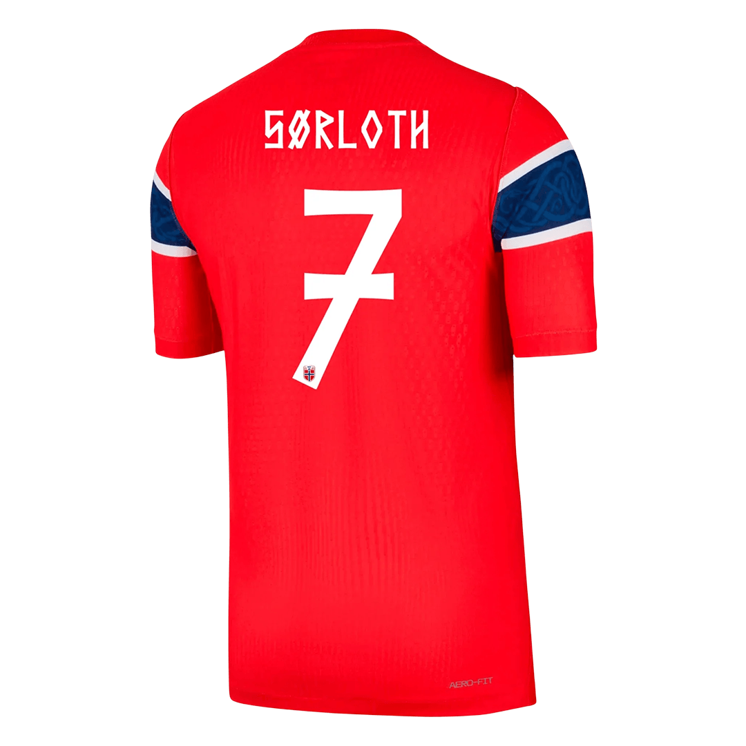 SØRLOTH #7 Noorwegen Thuis Spelersversie Voetbalshirt WK Voetbal 2026 - Slim Fit - voorkant