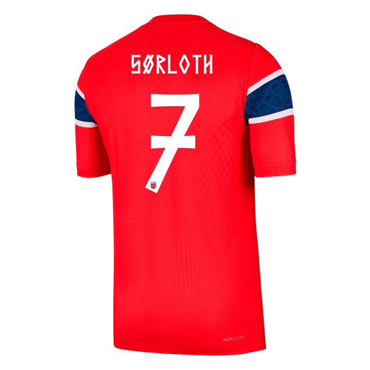 SØRLOTH #7 Noorwegen Thuis Spelersversie Voetbalshirt WK Voetbal 2026 - Slim Fit - voorkant
