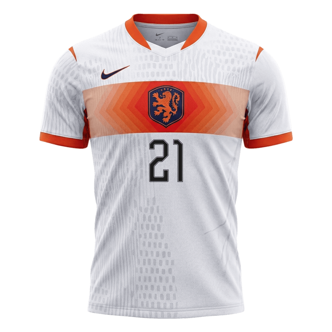 F.DE JONG #21 Nederland Spelersversie uitshirt WK Voetbal 2026 - slim fit