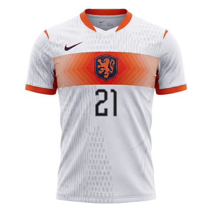 F.DE JONG #21 Nederland Spelersversie uitshirt WK Voetbal 2026 - slim fit