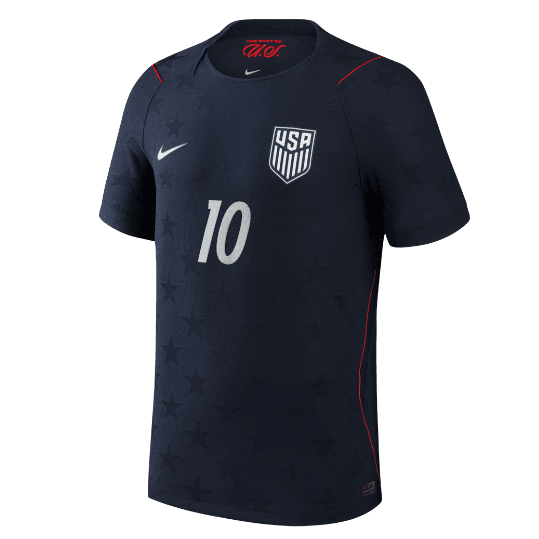 PULISIC #10 Verenigde Staten Uit Spelersversie Voetbalshirt WK Voetbal 2026 - Slim Fit - voorkant