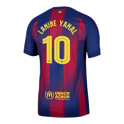 LAMINE YAMAL #10 Barcelona Thuis Spelersversie Voetbalshirt 2025/26 - UCL - Slim Fit - extra