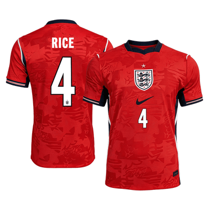RICE #4 Engeland Uit Spelersversie Voetbalshirt WK Voetbal 2026 - Slim Fit - voorkant
