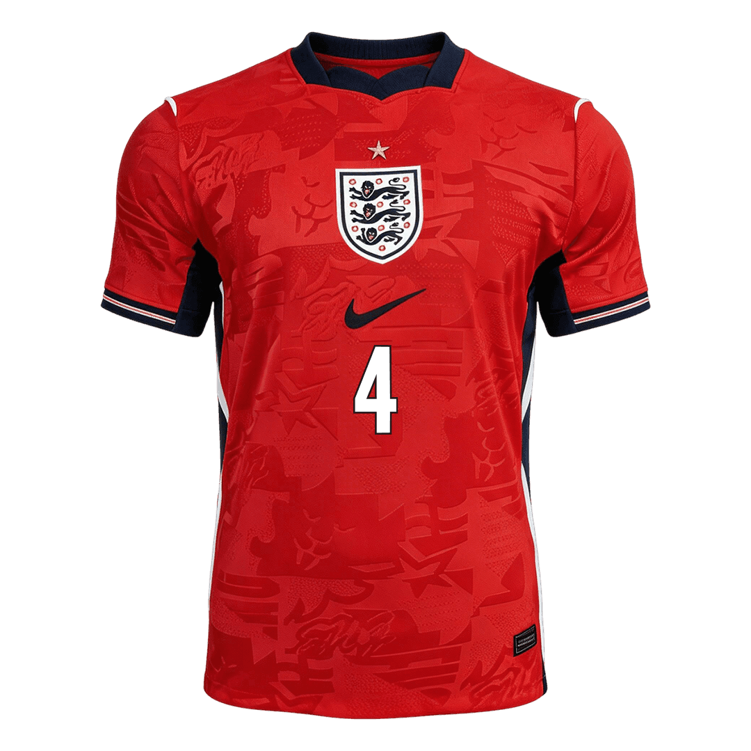 RICE #4 Heren Engeland Uit Voetbalshirt WK Voetbal 2026 - zijkant