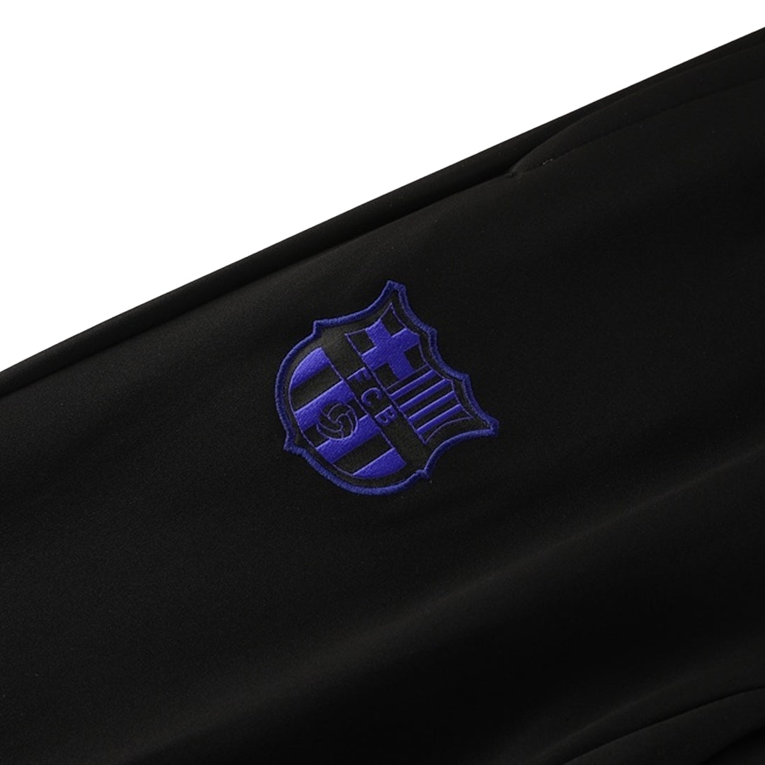 Barcelona Thuis Trainingsjack Set(Jas+Broek) 2025/26 Black&Purple - zijkant