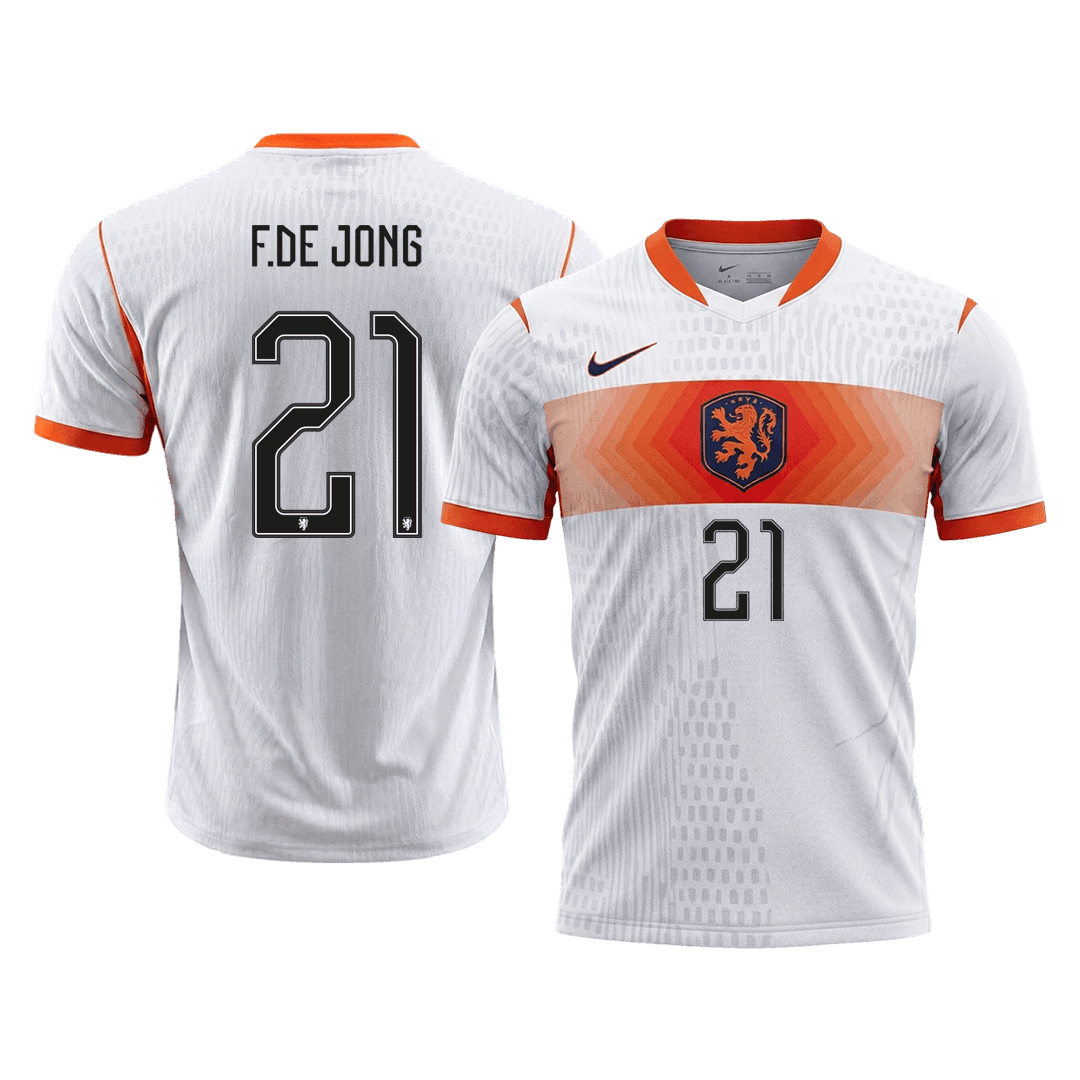 F.DE JONG #21 Nederland Spelersversie uitshirt WK Voetbal 2026 - slim fit