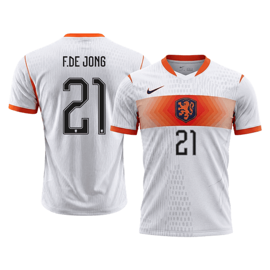 F.DE JONG #21 Nederland Spelersversie uitshirt WK Voetbal 2026 - slim fit