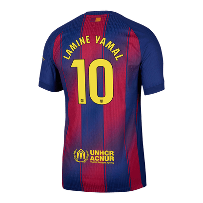 LAMINE YAMAL #10 Barcelona Thuis Spelersversie Voetbalshirt 2025/26 - Slim Fit - extra