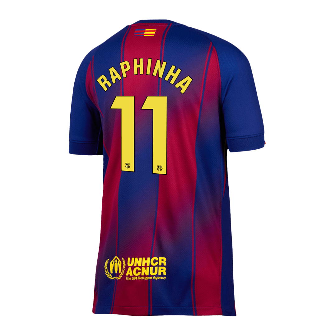 RAPHINHA #11 Heren Barcelona Thuis Voetbalshirt 2025/26 [PREMIUM] - detail