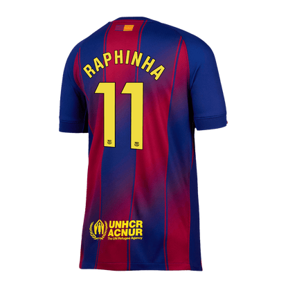 RAPHINHA #11 Heren Barcelona Thuis Voetbalshirt 2025/26 [PREMIUM] - detail