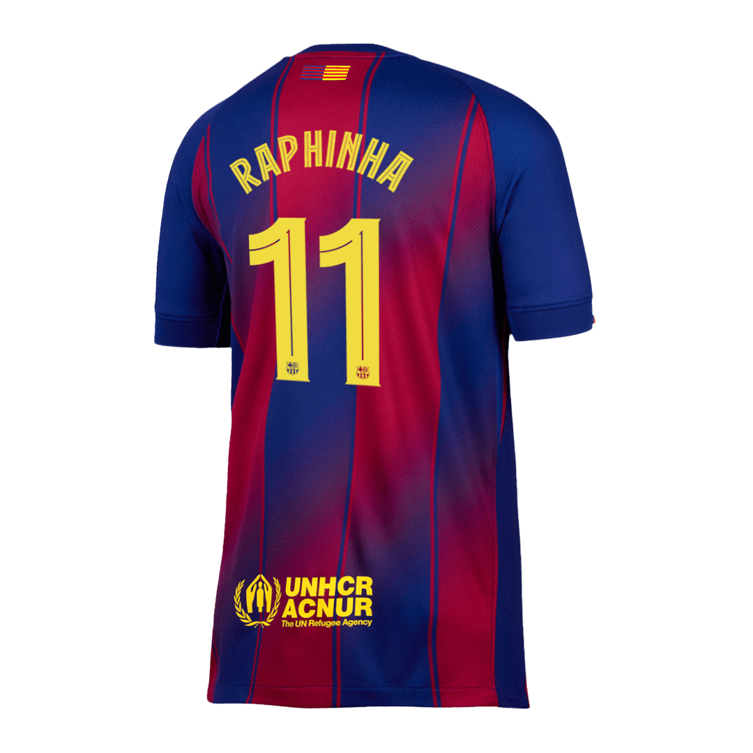 RAPHINHA #11 Heren Barcelona Thuis Voetbalshirt 2025/26 - UCL [PREMIUM] - zijkant