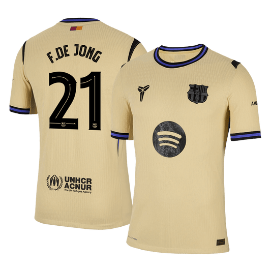 F.DE JONG #21 Barcelona Uit Spelersversie Voetbalshirt 2025/26 - UCL - Slim Fit