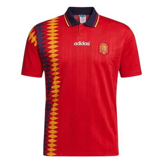 Retro Spanje Thuis Voetbalshirt 1994 - voorkant