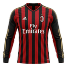 Retro AC Milan thuisshirt Lange Mouwen 2013/14