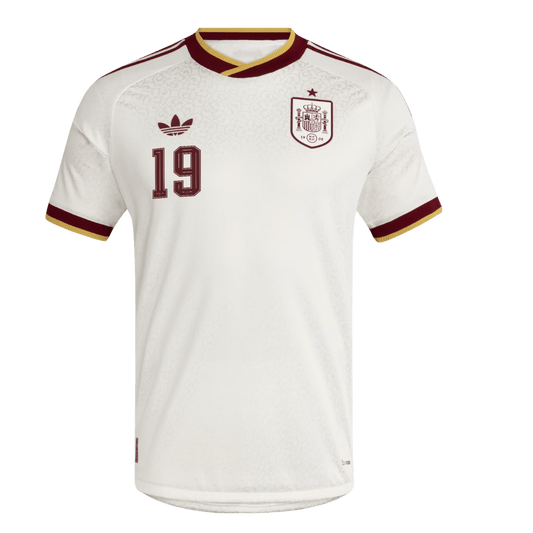 LAMINE YAMAL #19 Spanje Uit Spelersversie Voetbalshirt WK Voetbal 2026 - Slim Fit - voorkant