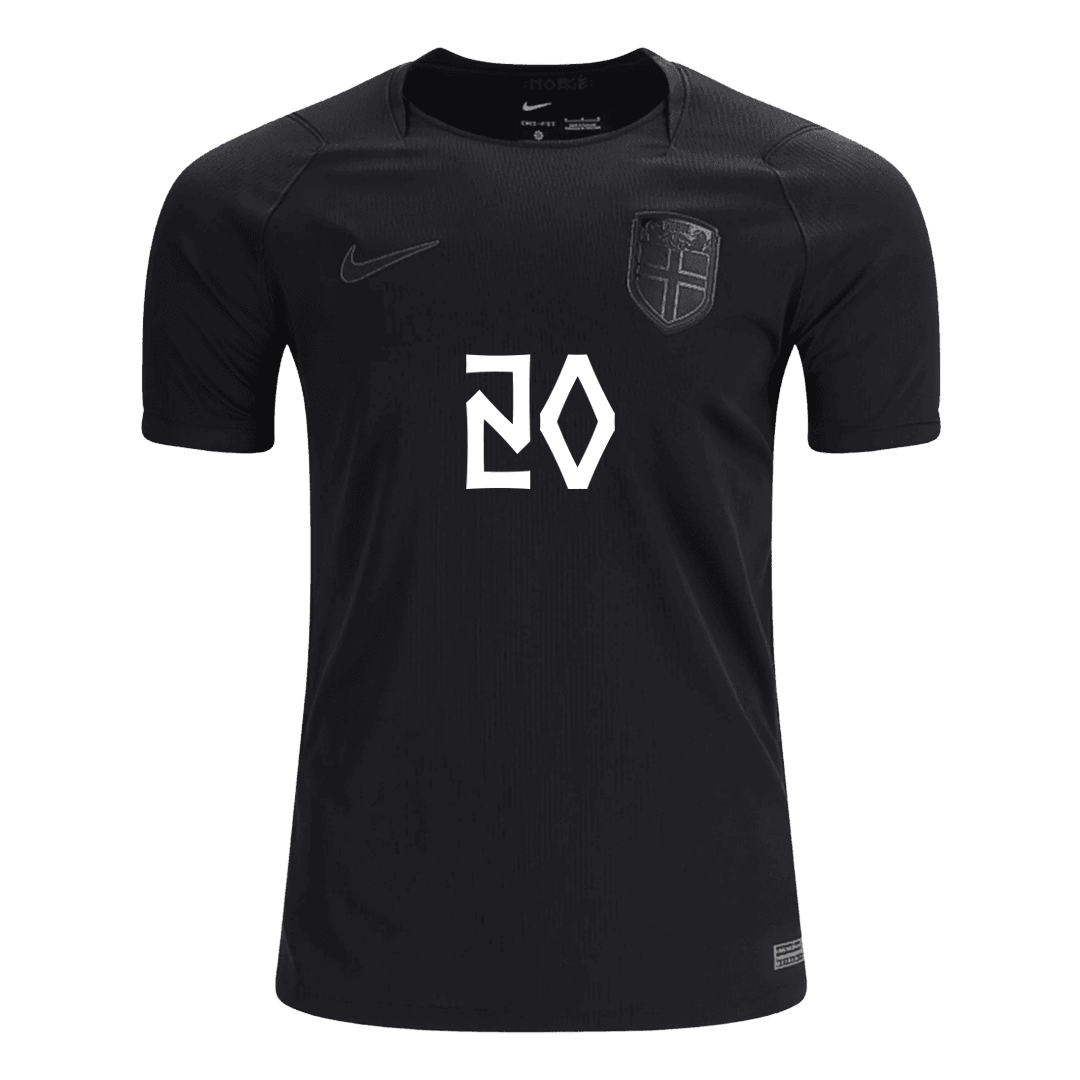 NUSA #20 Heren Noorwegen Uit Voetbalshirt WK Voetbal 2026 - achterkant